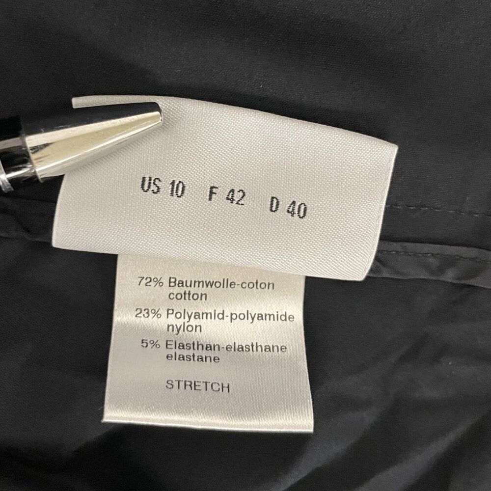 Akris Punto Womens A-Line Skirt Size 10 Black Stretch High Waist Cotton - Picture 4 of 10